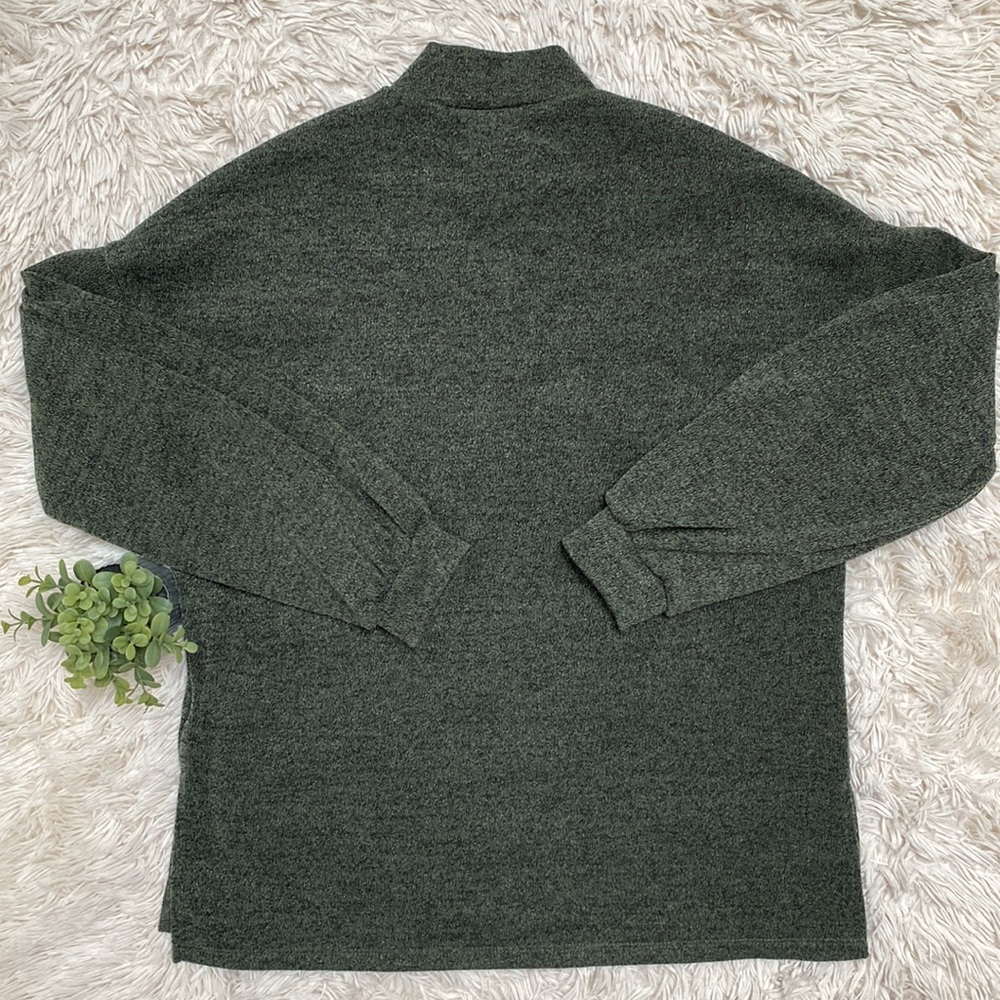 White Birch 1/4 Zip Pullover 💗 Forest Green & Black - Picture 4 of 16